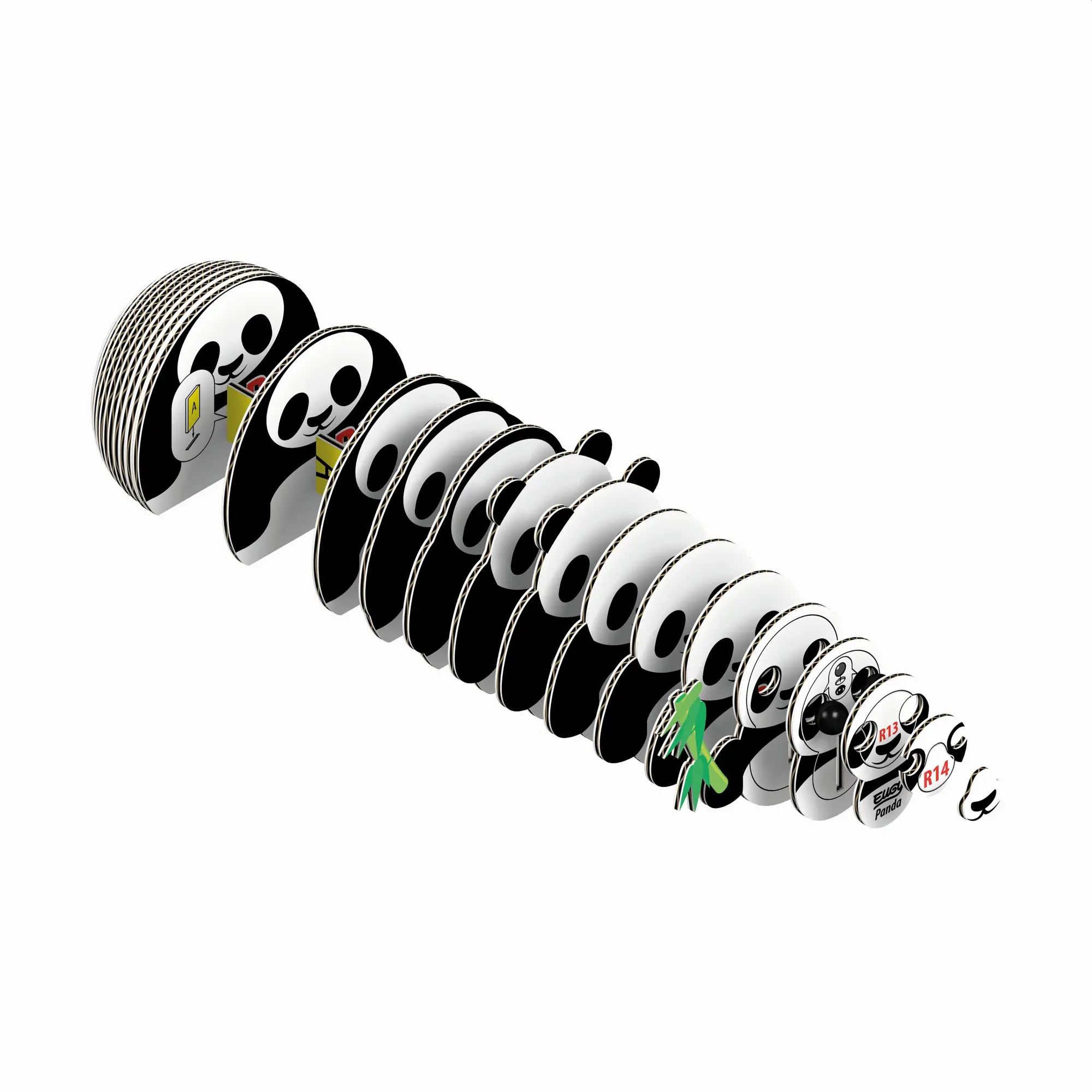 Bild: 9421035150125 | EUGY - 3D Bastelset Panda | Eugy | Kit (Bastelset) | 650013 | Deutsch