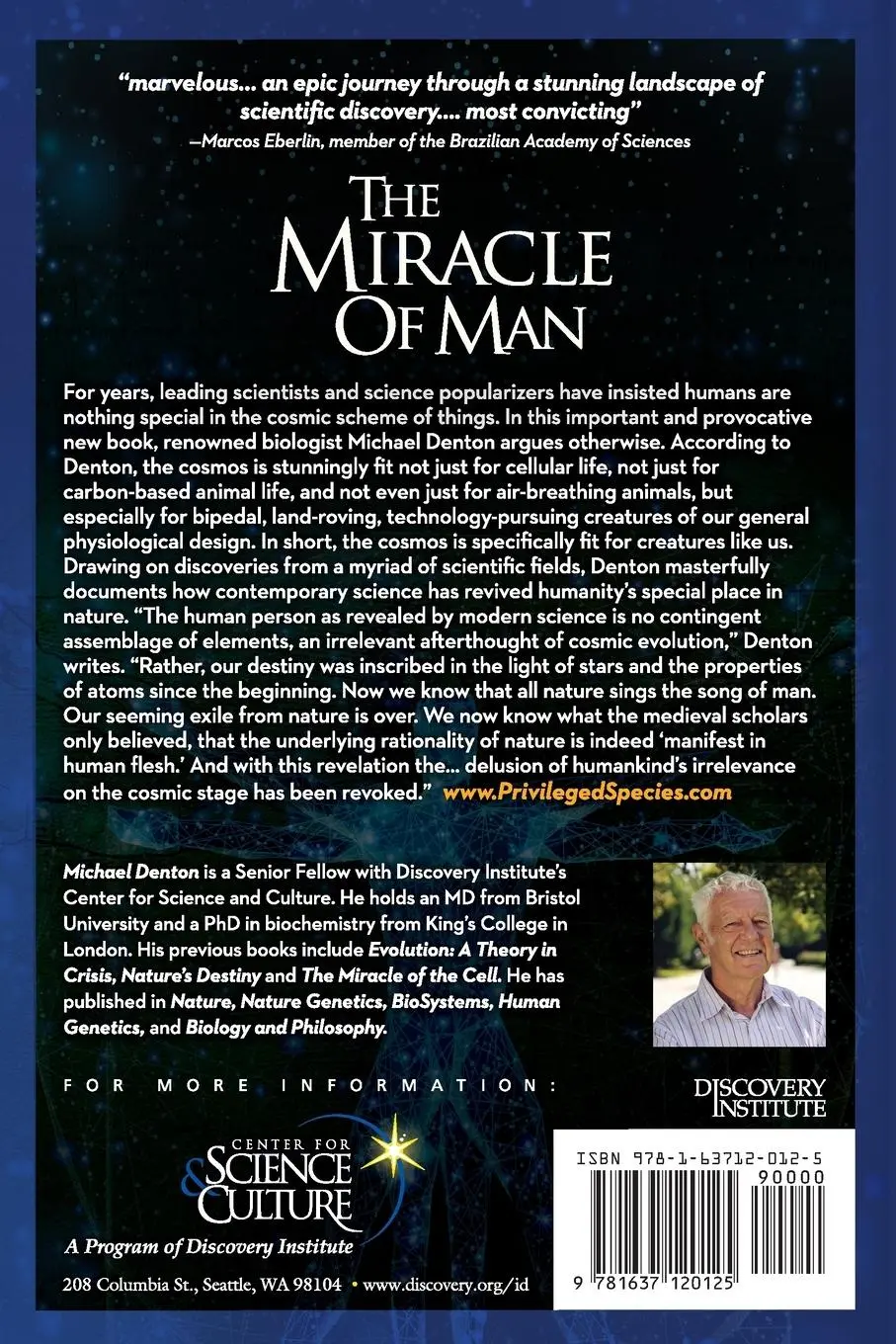 Rückseite: 9781637120125 | The Miracle of Man | The Fine Tuning of Nature for Human Existence
