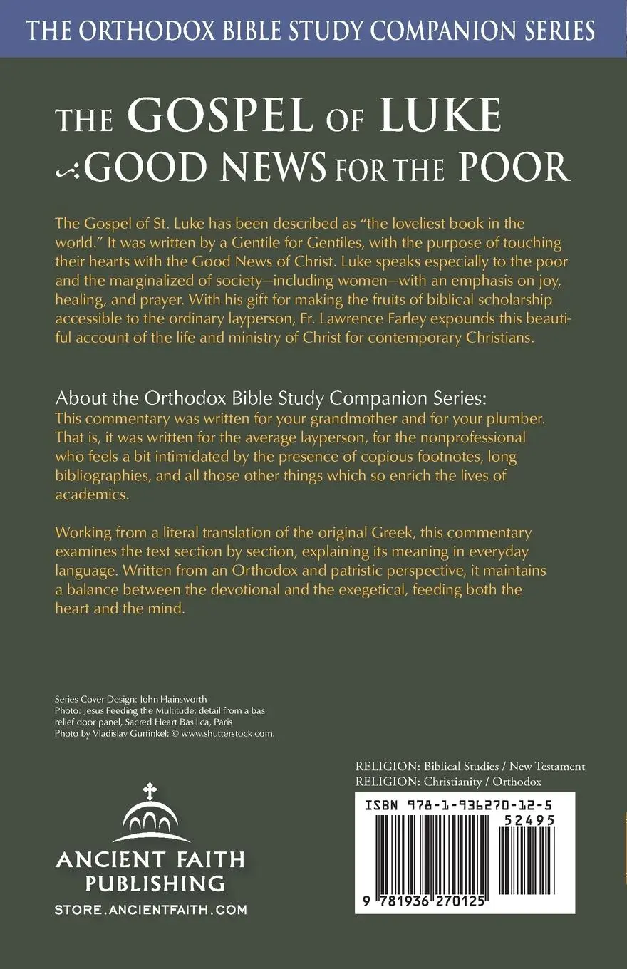 Rückseite: 9781936270125 | Gospel of Luke | Good News for the Poor | Lawrence R. Farley | Buch