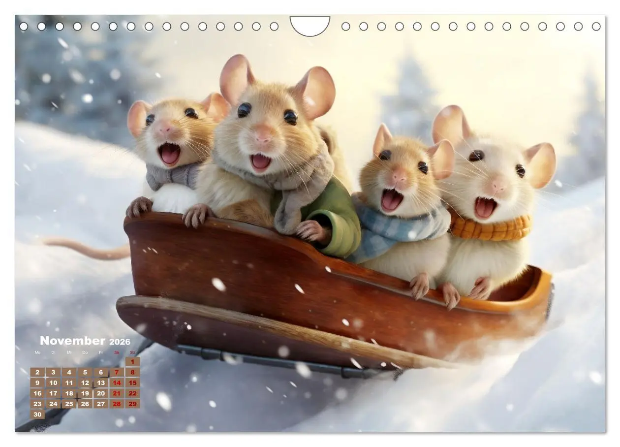 Bild: 9783457360125 | Ein Jahr im Leben von Familie Maus (Wandkalender 2026 DIN A4 quer),...