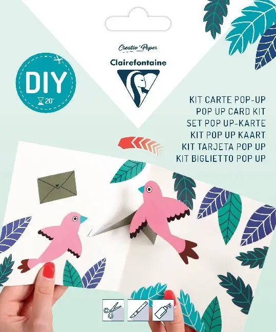 Set POP-UP, Doppelkarte 135 x 135 mm + Umschlag 140 x 140 mm - Glückwünsche