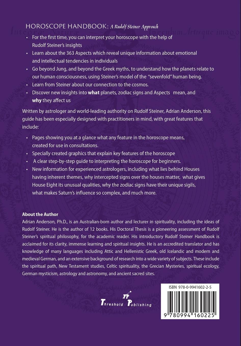 Rückseite: 9780994160225 | Horoscope Handbook | a Rudolf Steiner Approach | Adrian Anderson