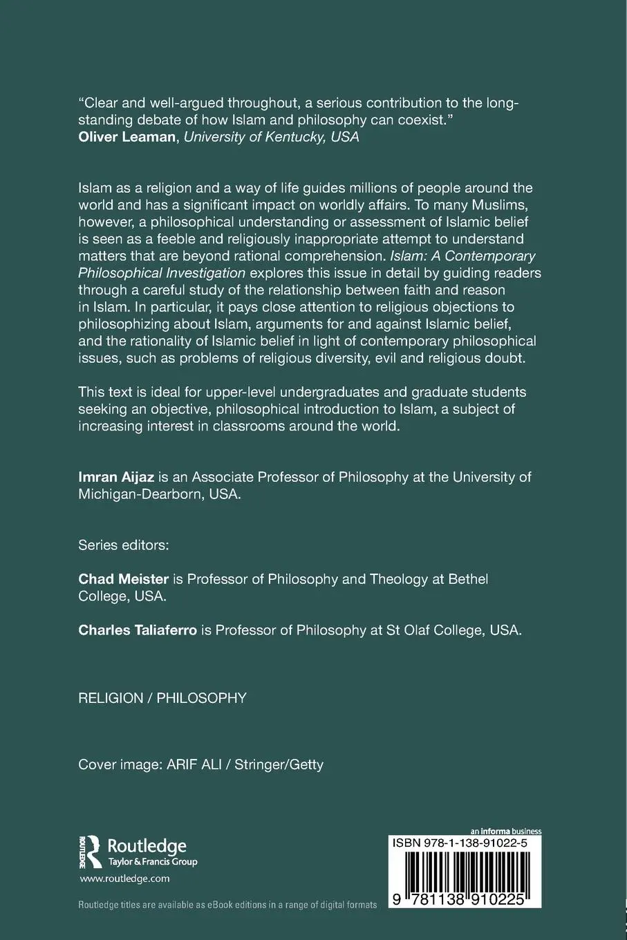 Rückseite: 9781138910225 | Islam | A Contemporary Philosophical Investigation | Imran Aijaz