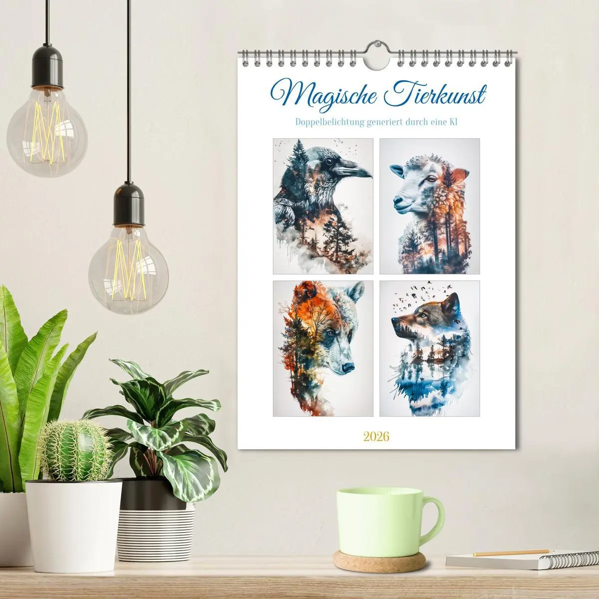 Bild: 9783457280225 | Magische Tierkunst (Wandkalender 2026 DIN A4 hoch), CALVENDO...