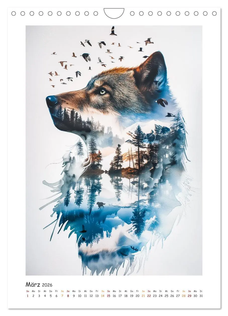 Bild: 9783457280225 | Magische Tierkunst (Wandkalender 2026 DIN A4 hoch), CALVENDO...