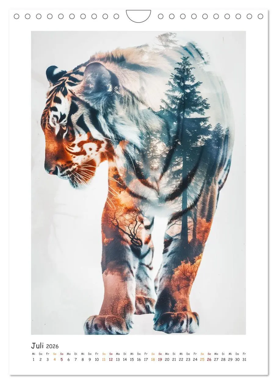 Bild: 9783457280225 | Magische Tierkunst (Wandkalender 2026 DIN A4 hoch), CALVENDO...