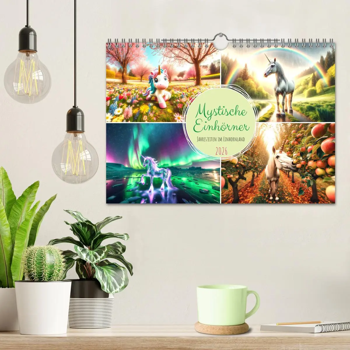 Bild: 9783457350225 | Mystische Einhörner - Jahreszeiten im Einhornland (Wandkalender...