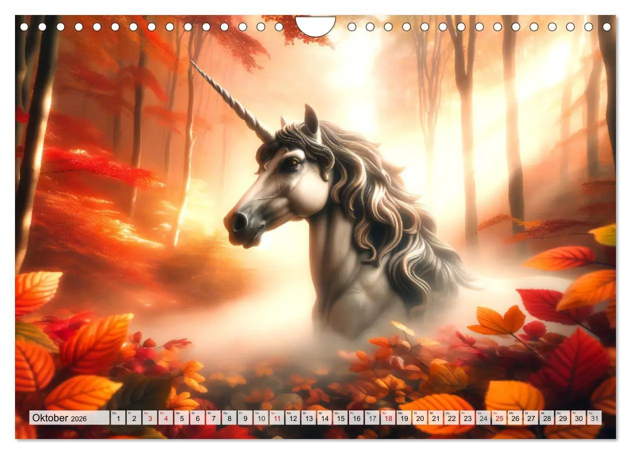 Bild: 9783457350225 | Mystische Einhörner - Jahreszeiten im Einhornland (Wandkalender...