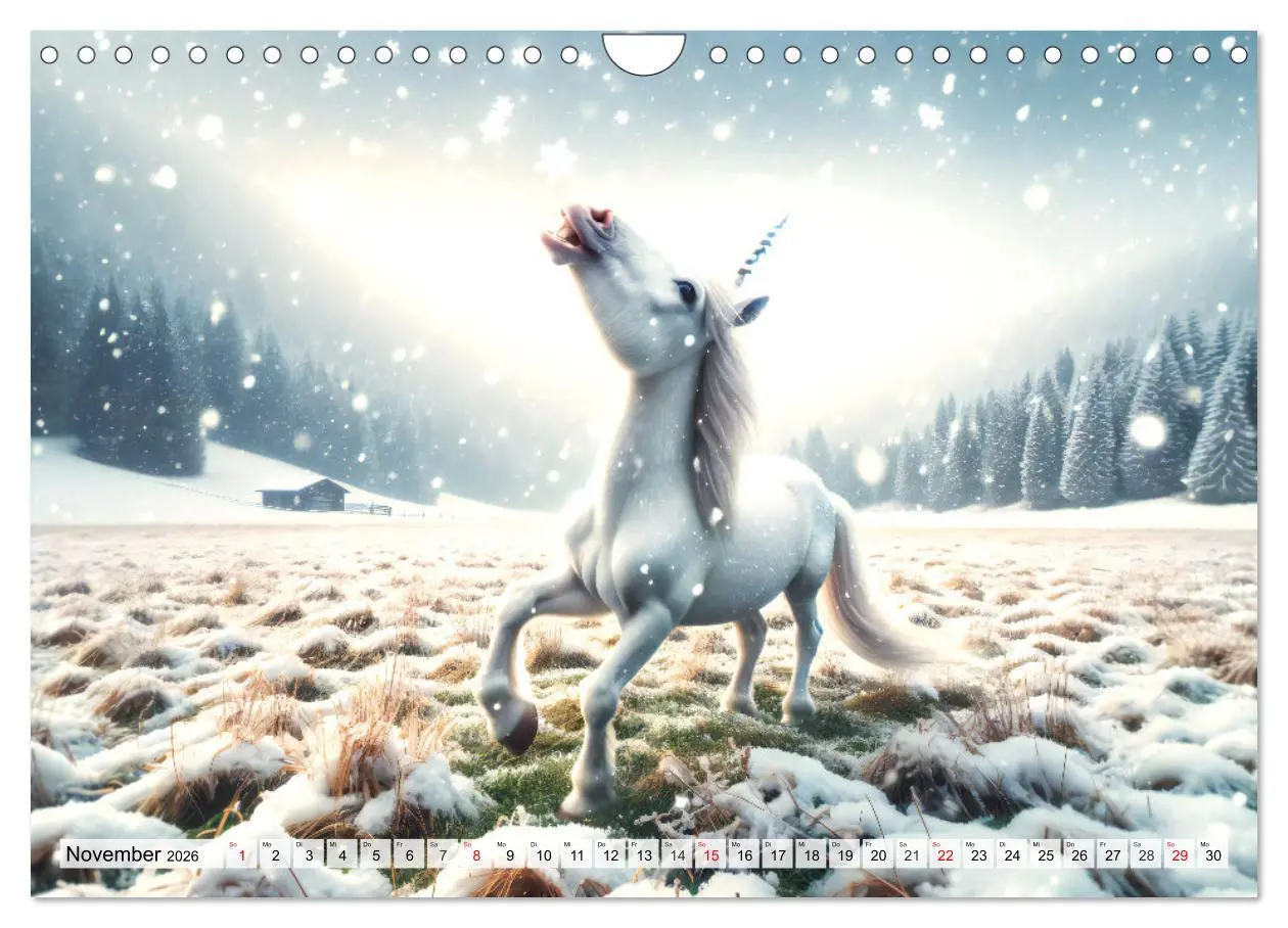Bild: 9783457350225 | Mystische Einhörner - Jahreszeiten im Einhornland (Wandkalender...
