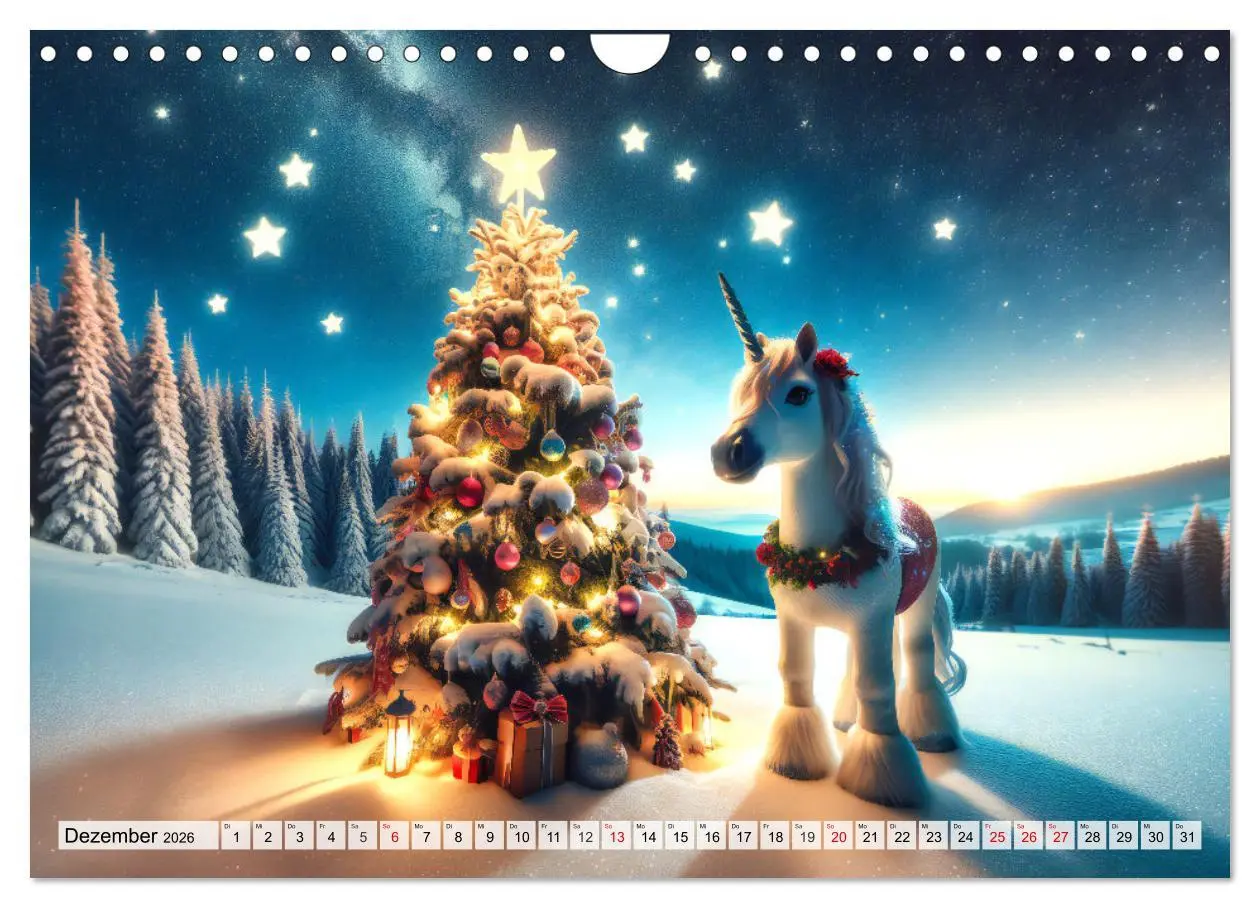 Bild: 9783457350225 | Mystische Einhörner - Jahreszeiten im Einhornland (Wandkalender...