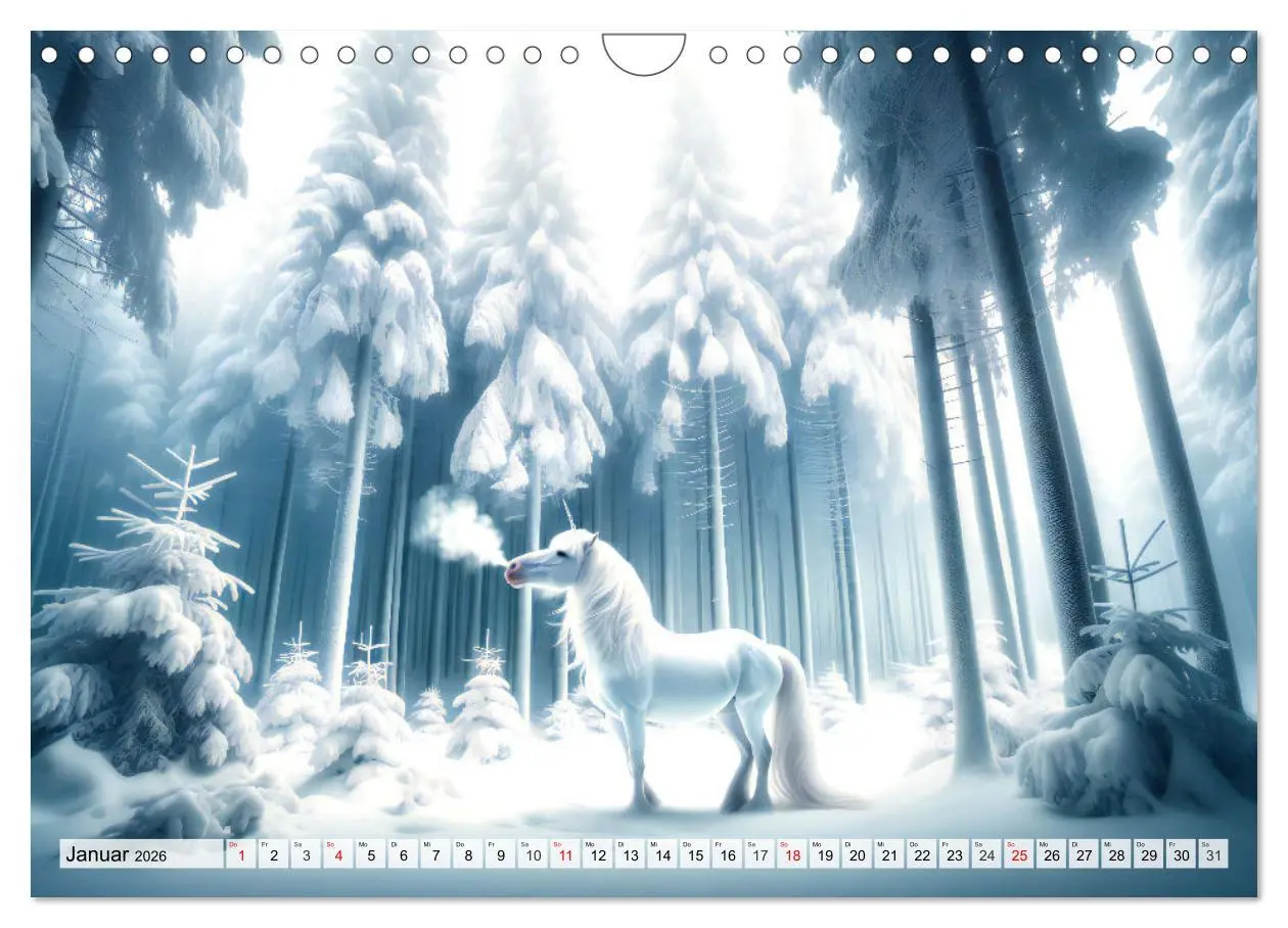 Bild: 9783457350225 | Mystische Einhörner - Jahreszeiten im Einhornland (Wandkalender...