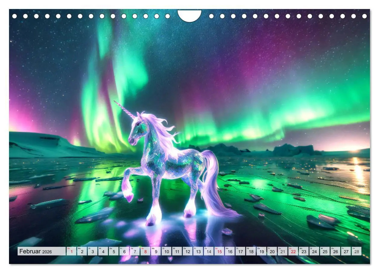 Bild: 9783457350225 | Mystische Einhörner - Jahreszeiten im Einhornland (Wandkalender...