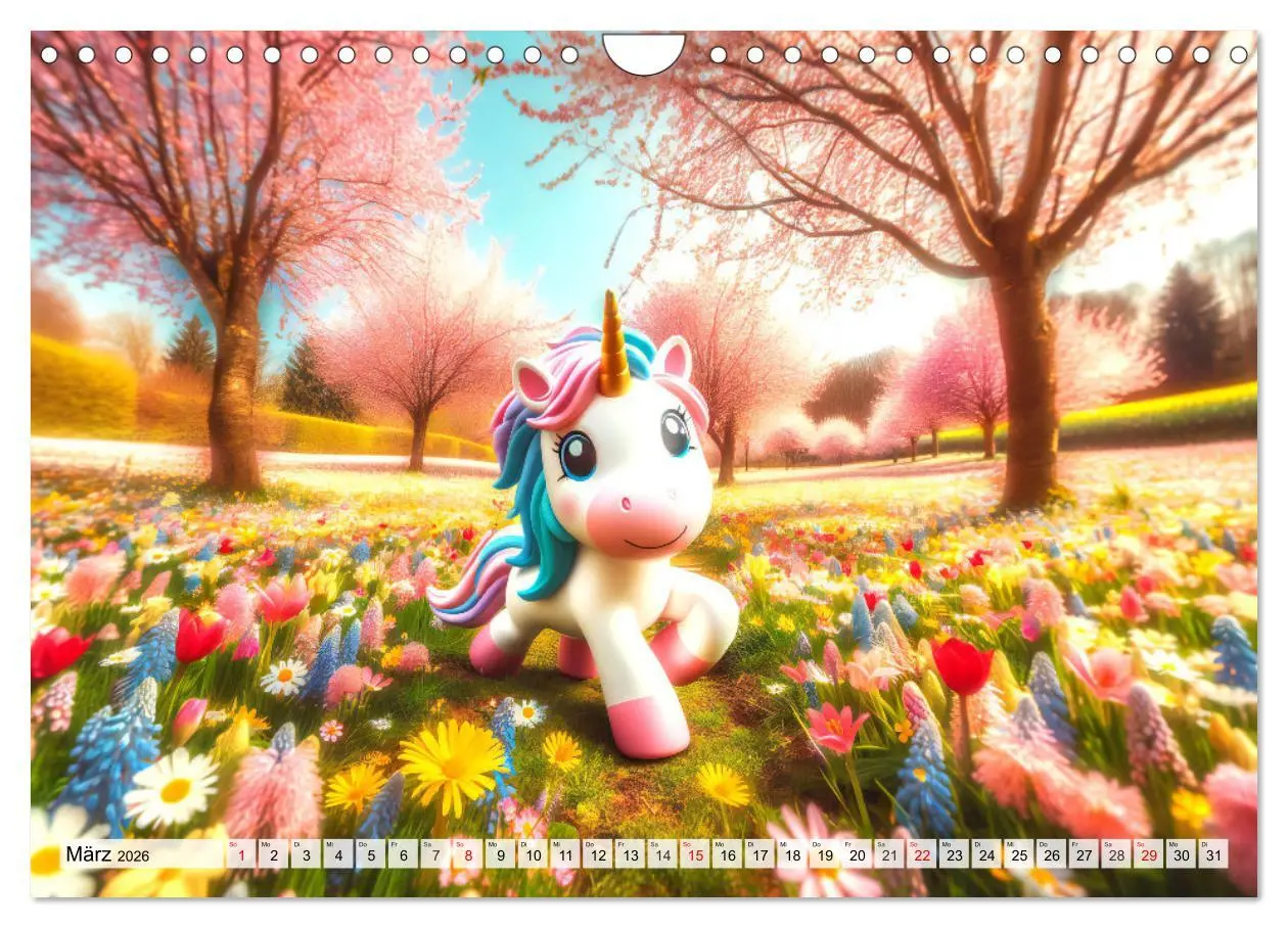 Bild: 9783457350225 | Mystische Einhörner - Jahreszeiten im Einhornland (Wandkalender...