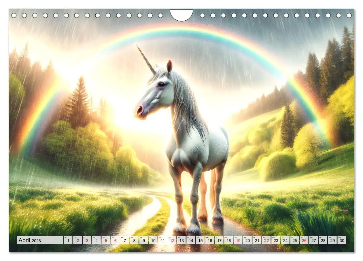 Bild: 9783457350225 | Mystische Einhörner - Jahreszeiten im Einhornland (Wandkalender...