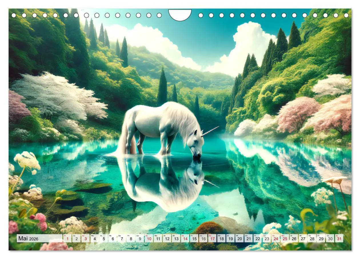 Bild: 9783457350225 | Mystische Einhörner - Jahreszeiten im Einhornland (Wandkalender...