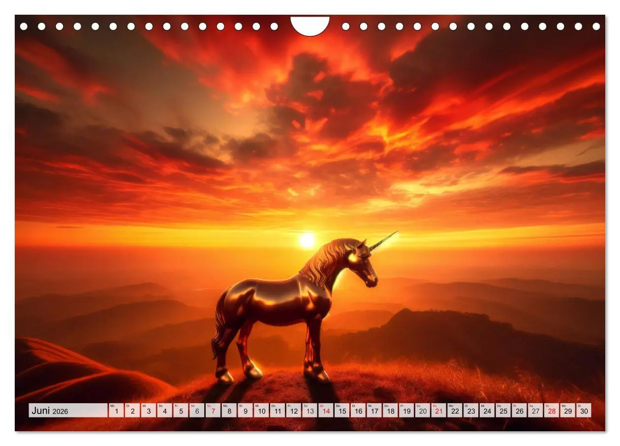 Bild: 9783457350225 | Mystische Einhörner - Jahreszeiten im Einhornland (Wandkalender...