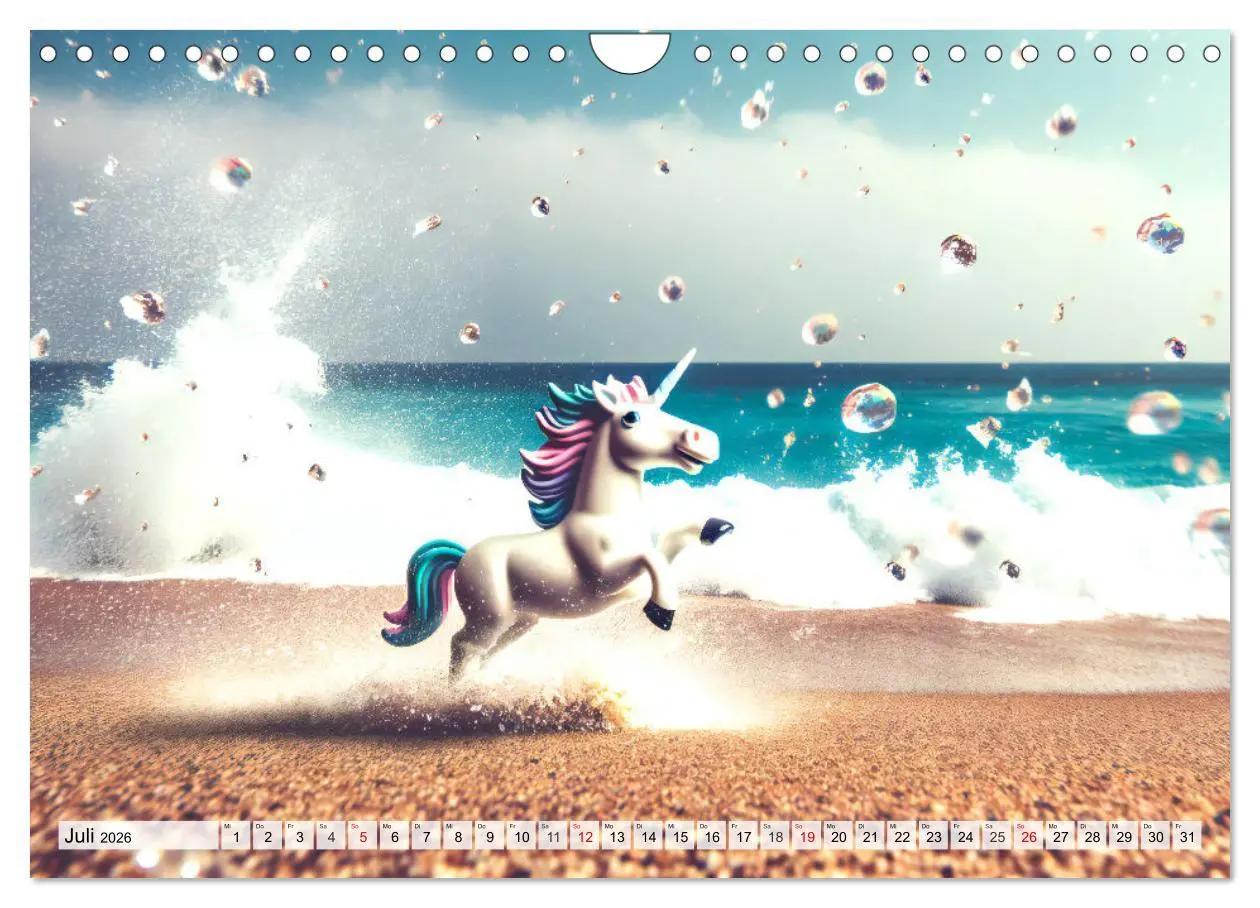 Bild: 9783457350225 | Mystische Einhörner - Jahreszeiten im Einhornland (Wandkalender...