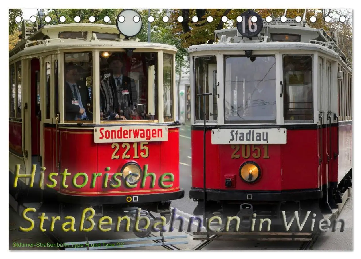 Cover: 9783457970225 | Historische Straßenbahnen in Wien (Tischkalender 2026 DIN A5 quer),...