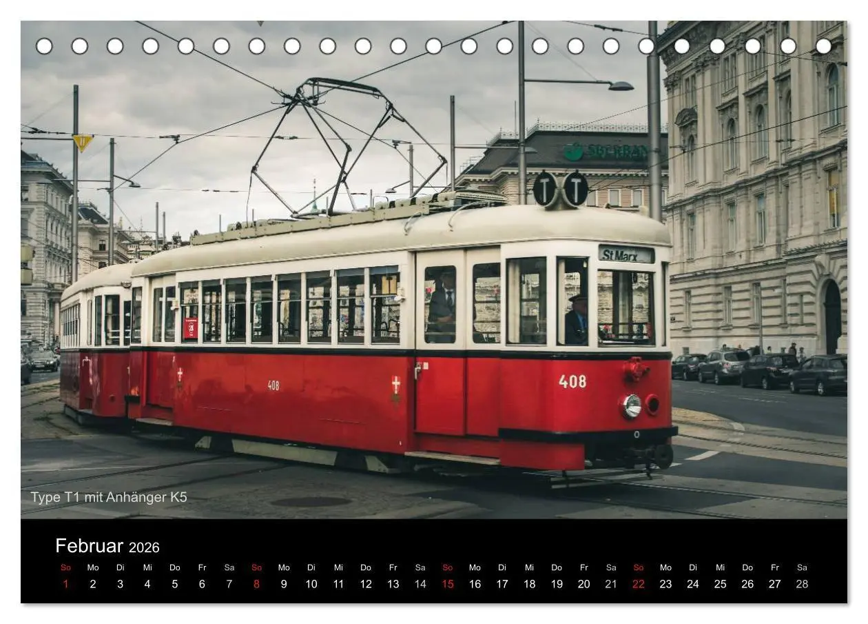 Bild: 9783457970225 | Historische Straßenbahnen in Wien (Tischkalender 2026 DIN A5 quer),...