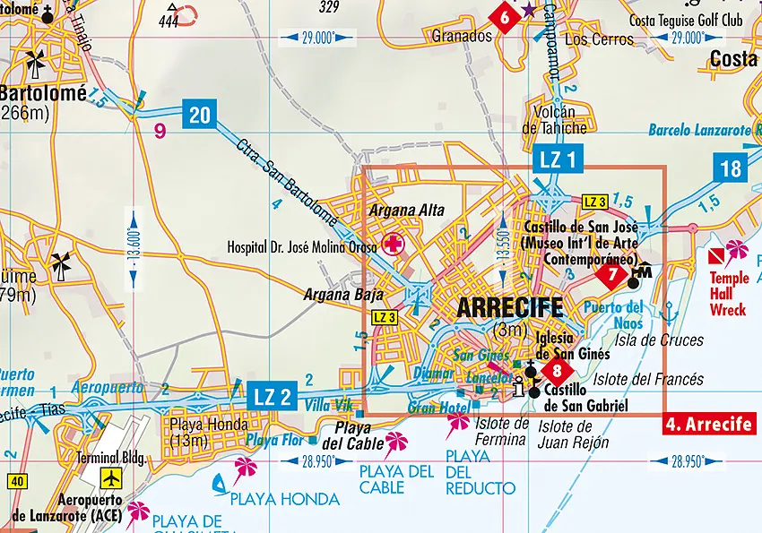 Bild: 9783865920225 | Lanzarote | (Land-)Karte | gefalzt | 2 S. | Englisch | 2018