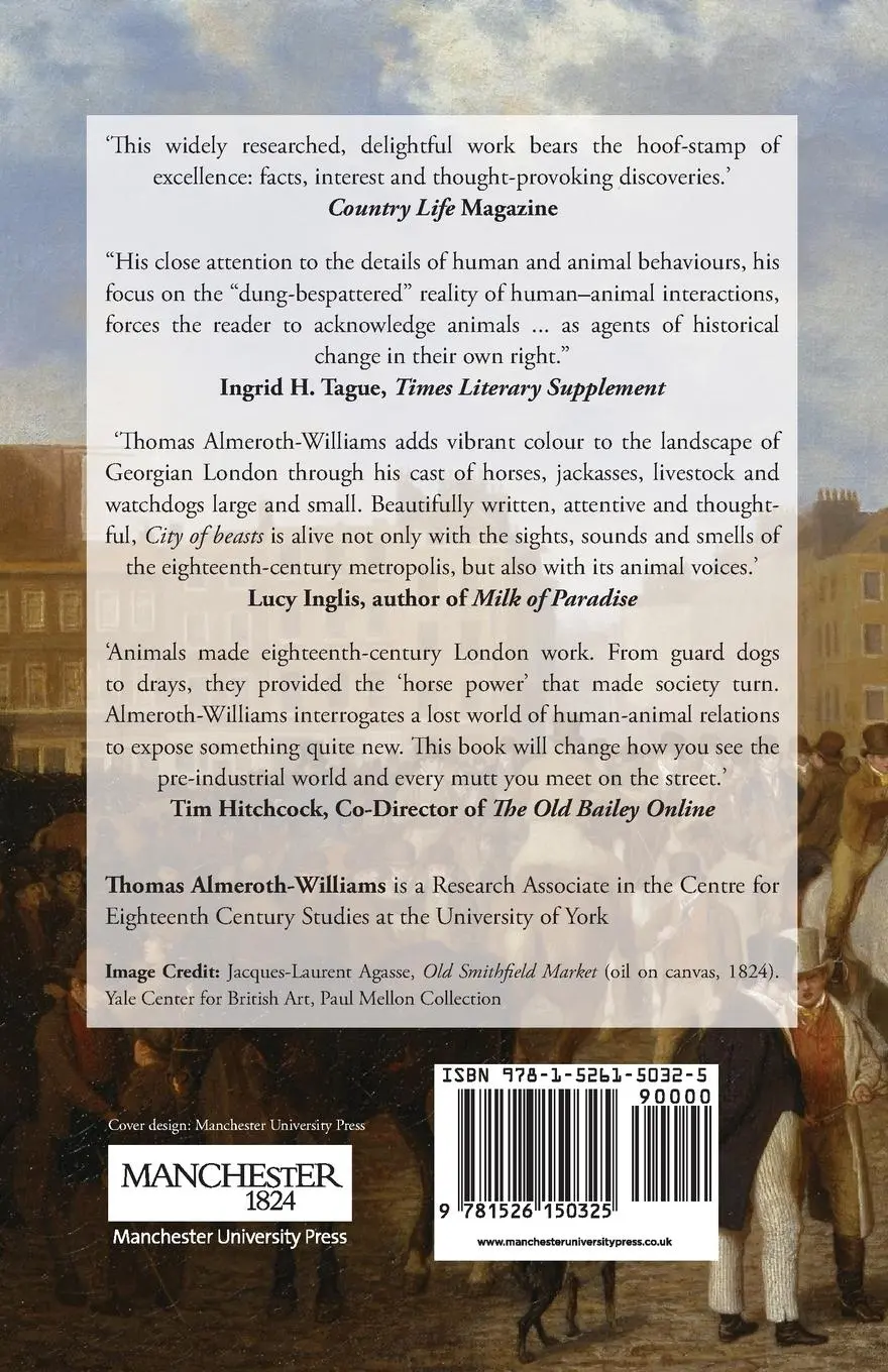 Rückseite: 9781526150325 | City of beasts | How animals shaped Georgian London | Taschenbuch