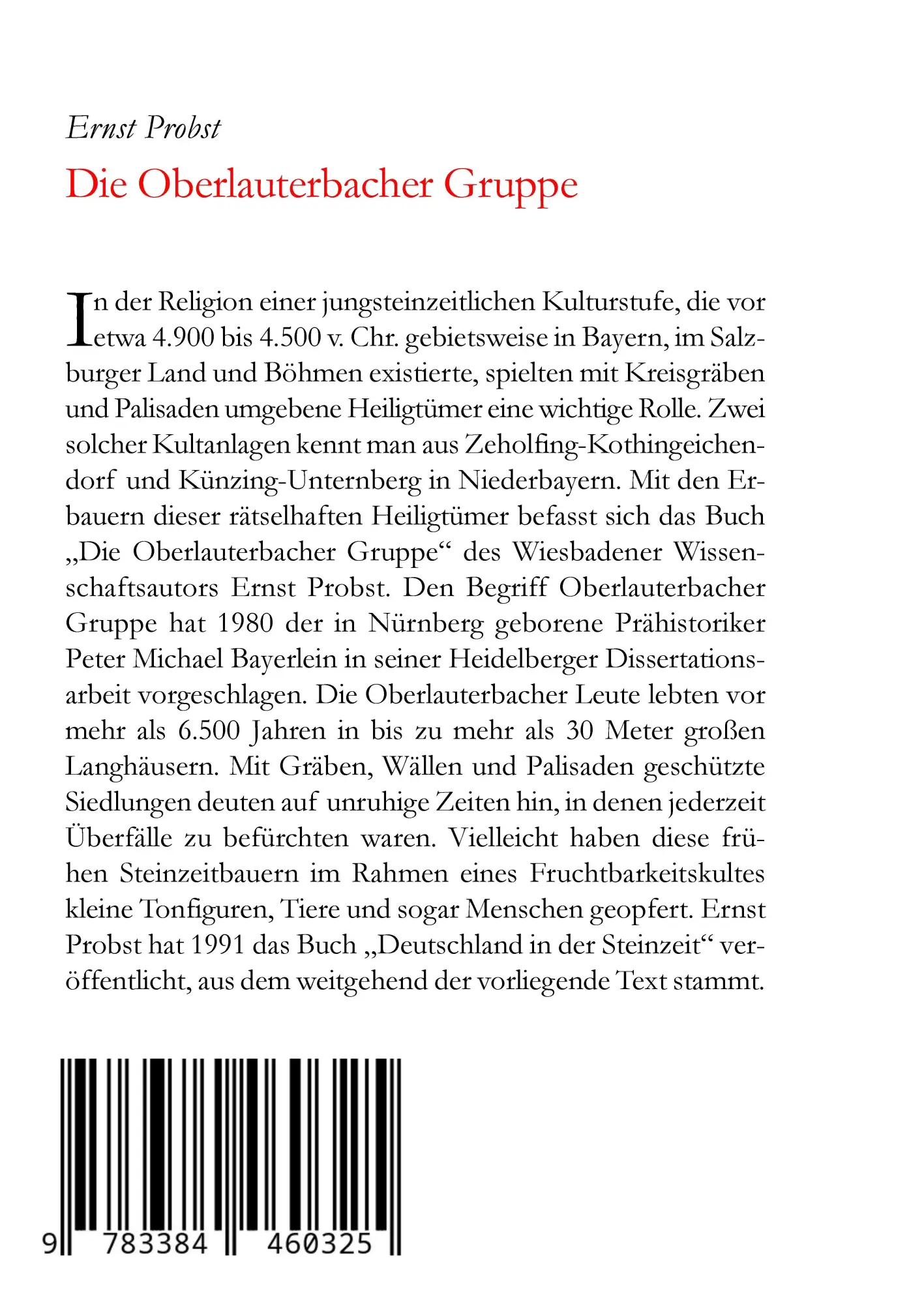 Rückseite: 9783384460325 | Die Oberlauterbacher Gruppe | Ernst Probst | Buch | 40 S. | Deutsch