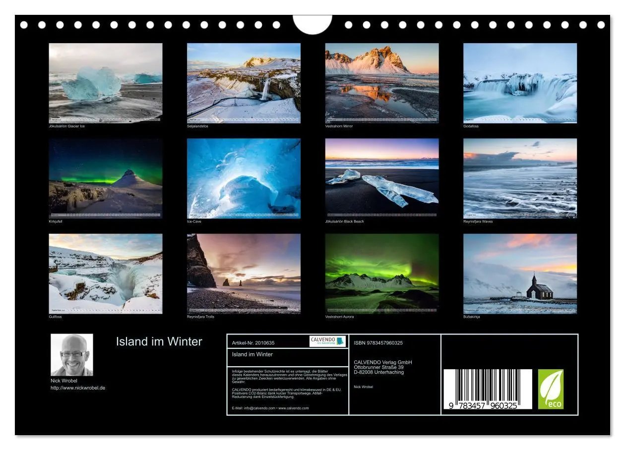 Bild: 9783457960325 | Island im Winter (Wandkalender 2026 DIN A4 quer), CALVENDO...