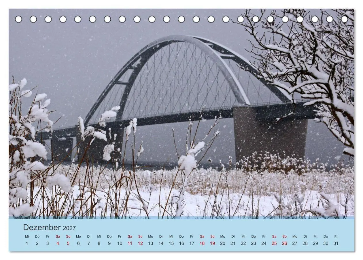 Bild: 9783569520325 | Fehmarnsund Brücke (Tischkalender 2027 DIN A5 quer), CALVENDO...