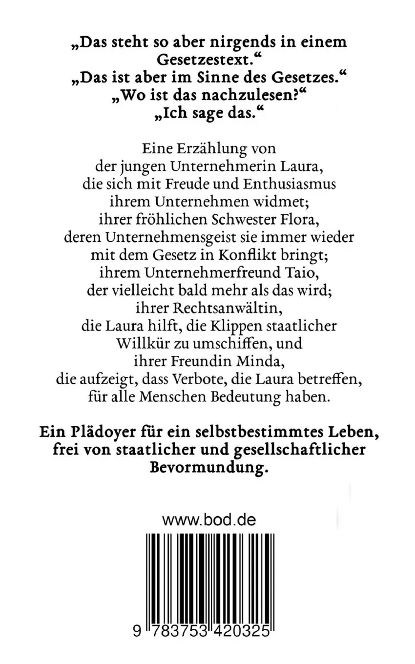 Rückseite: 9783753420325 | Laura lebt selbst | Erzählung | Younger Galt | Taschenbuch | Paperback