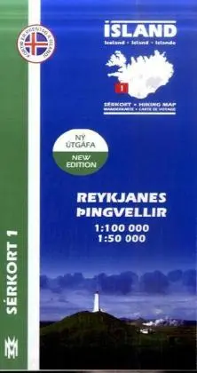 Cover: 9789979330325 | Island - Sérkort Reykjanes, Pingvellir | Wanderkarte | (Land-)Karte