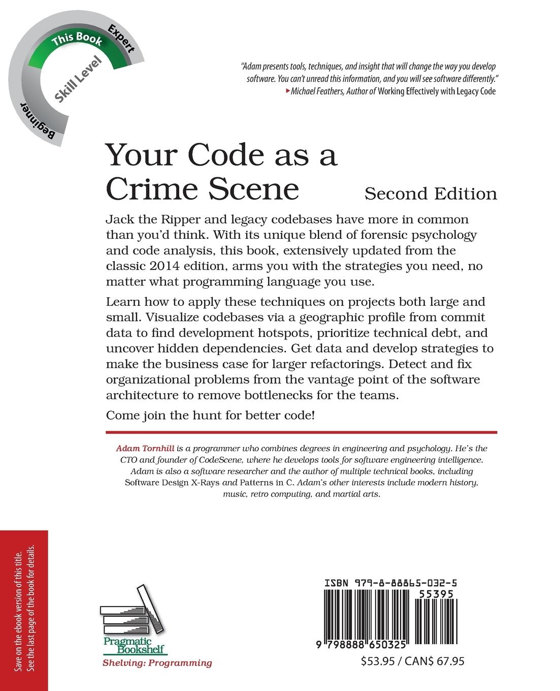 Rückseite: 9798888650325 | Your Code as a Crime Scene, Second Edition | Adam Tornhill | Buch