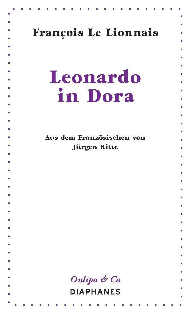 Cover: 9783035800425 | Leonardo in Dora | François Le Lionnais | Taschenbuch | 48 S. | 2018