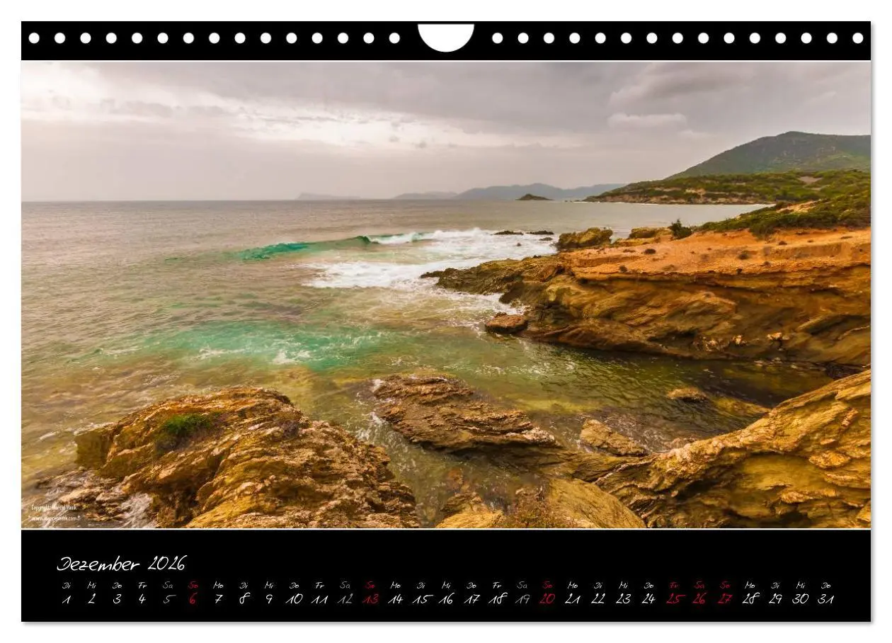 Bild: 9783516110425 | Sardinien Panoramakalender (Wandkalender 2026 DIN A4 quer),...