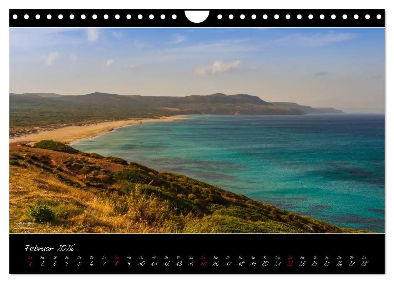 Bild: 9783516110425 | Sardinien Panoramakalender (Wandkalender 2026 DIN A4 quer),...