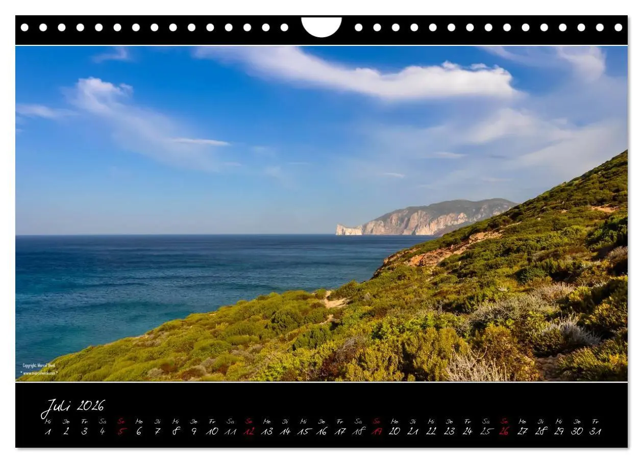 Bild: 9783516110425 | Sardinien Panoramakalender (Wandkalender 2026 DIN A4 quer),...