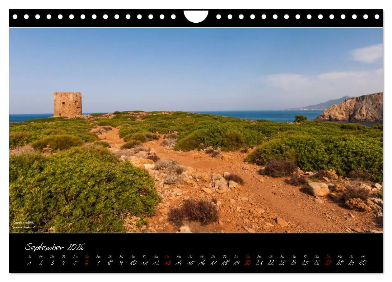 Bild: 9783516110425 | Sardinien Panoramakalender (Wandkalender 2026 DIN A4 quer),...