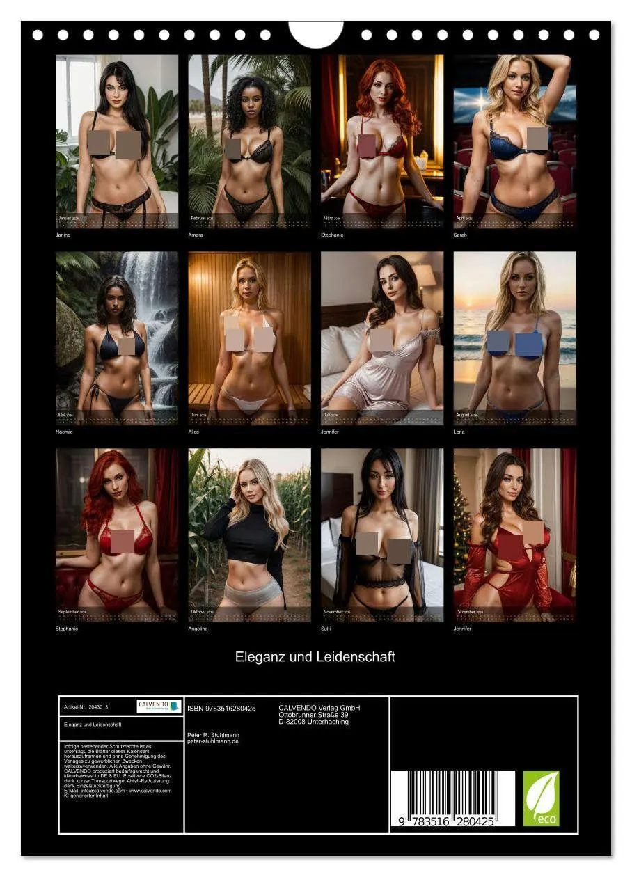 Bild: 9783516280425 | Eleganz und Leidenschaft (Wandkalender 2026 DIN A4 hoch), CALVENDO...