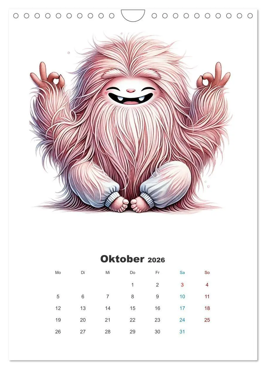 Bild: 9783516660425 | Kuschelmonsterzeit (Wandkalender 2026 DIN A4 hoch), CALVENDO...