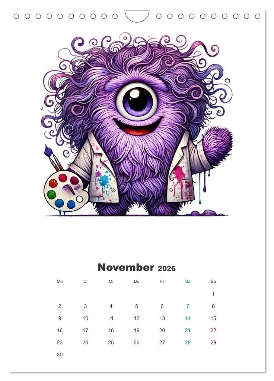 Bild: 9783516660425 | Kuschelmonsterzeit (Wandkalender 2026 DIN A4 hoch), CALVENDO...