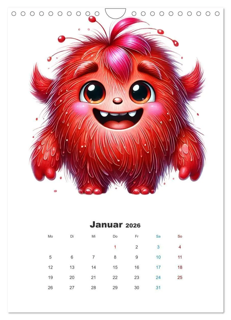Bild: 9783516660425 | Kuschelmonsterzeit (Wandkalender 2026 DIN A4 hoch), CALVENDO...