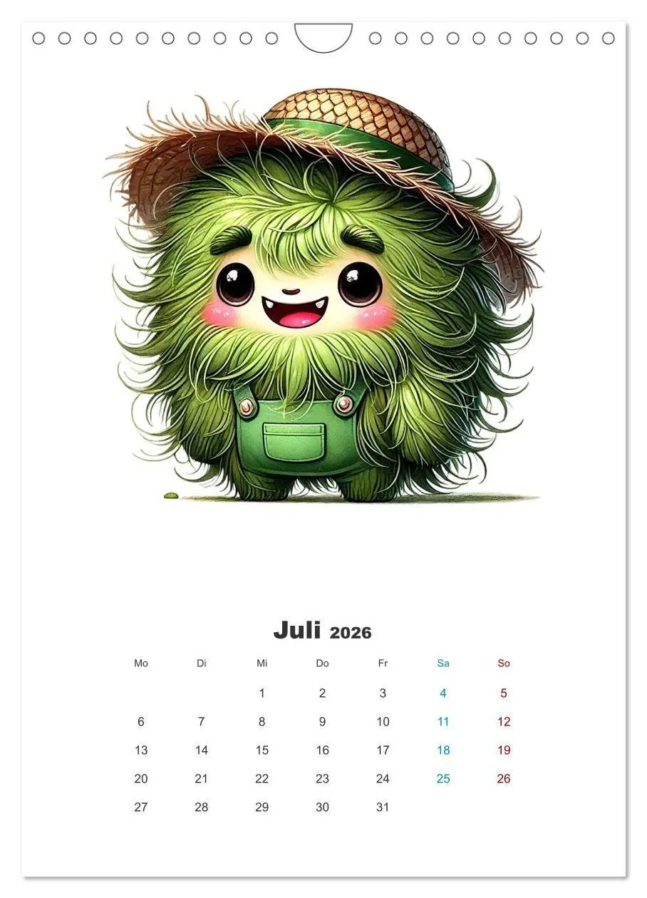 Bild: 9783516660425 | Kuschelmonsterzeit (Wandkalender 2026 DIN A4 hoch), CALVENDO...