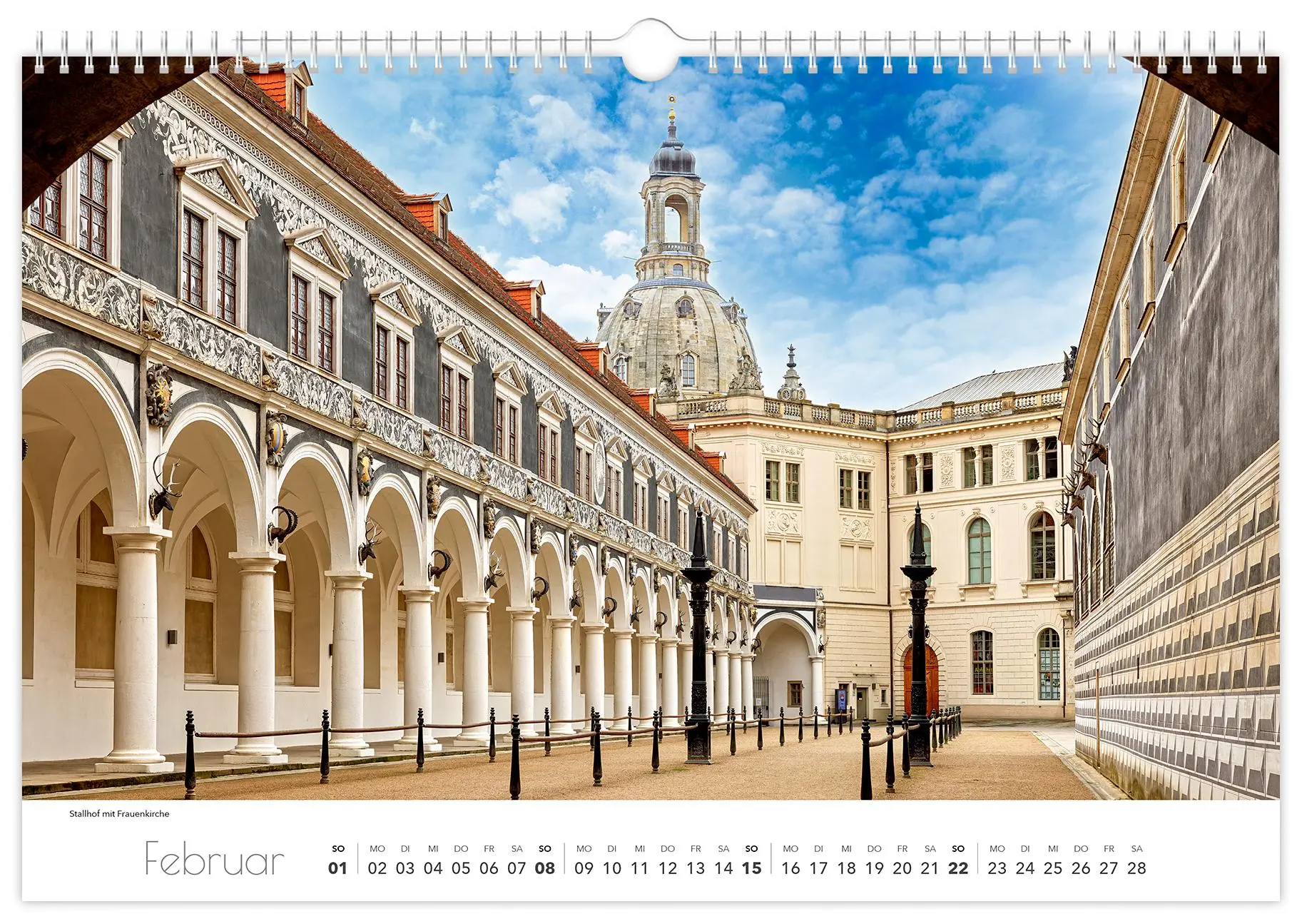 Bild: 9783910680425 | Kalender Dresden Elbflorenz 2026 | 45 x 30 cm weißes Kalendarium