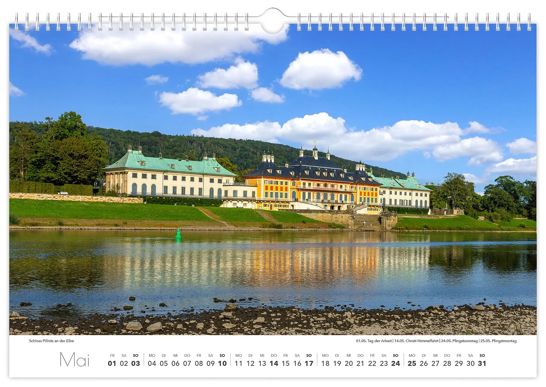 Bild: 9783910680425 | Kalender Dresden Elbflorenz 2026 | 45 x 30 cm weißes Kalendarium