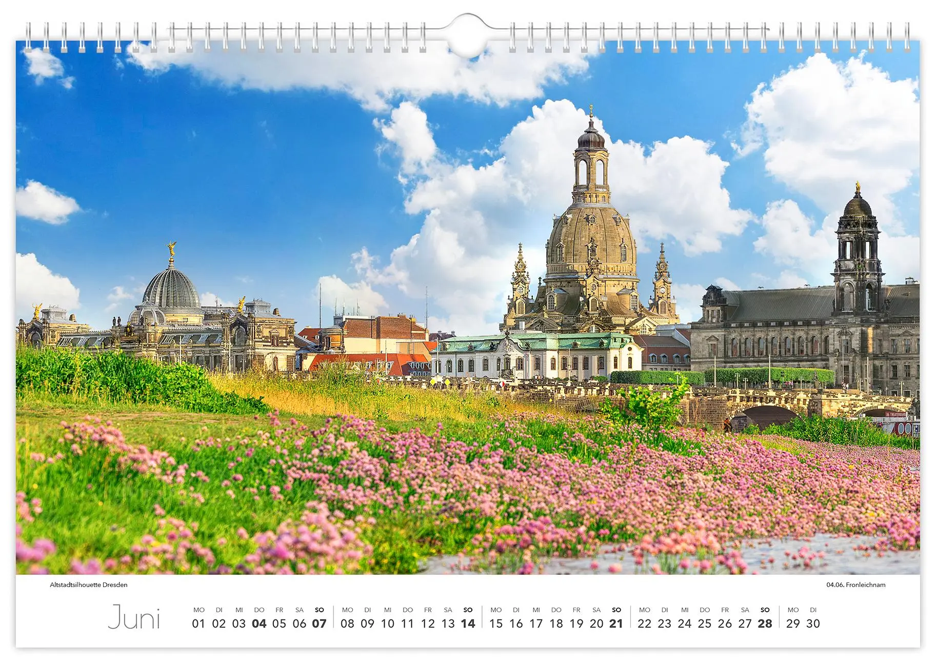 Bild: 9783910680425 | Kalender Dresden Elbflorenz 2026 | 45 x 30 cm weißes Kalendarium