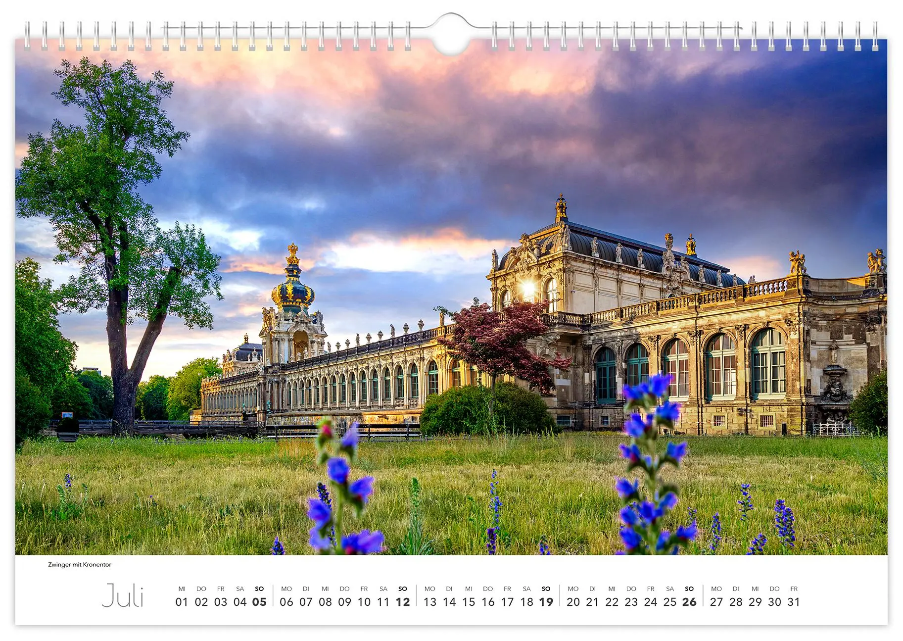 Bild: 9783910680425 | Kalender Dresden Elbflorenz 2026 | 45 x 30 cm weißes Kalendarium