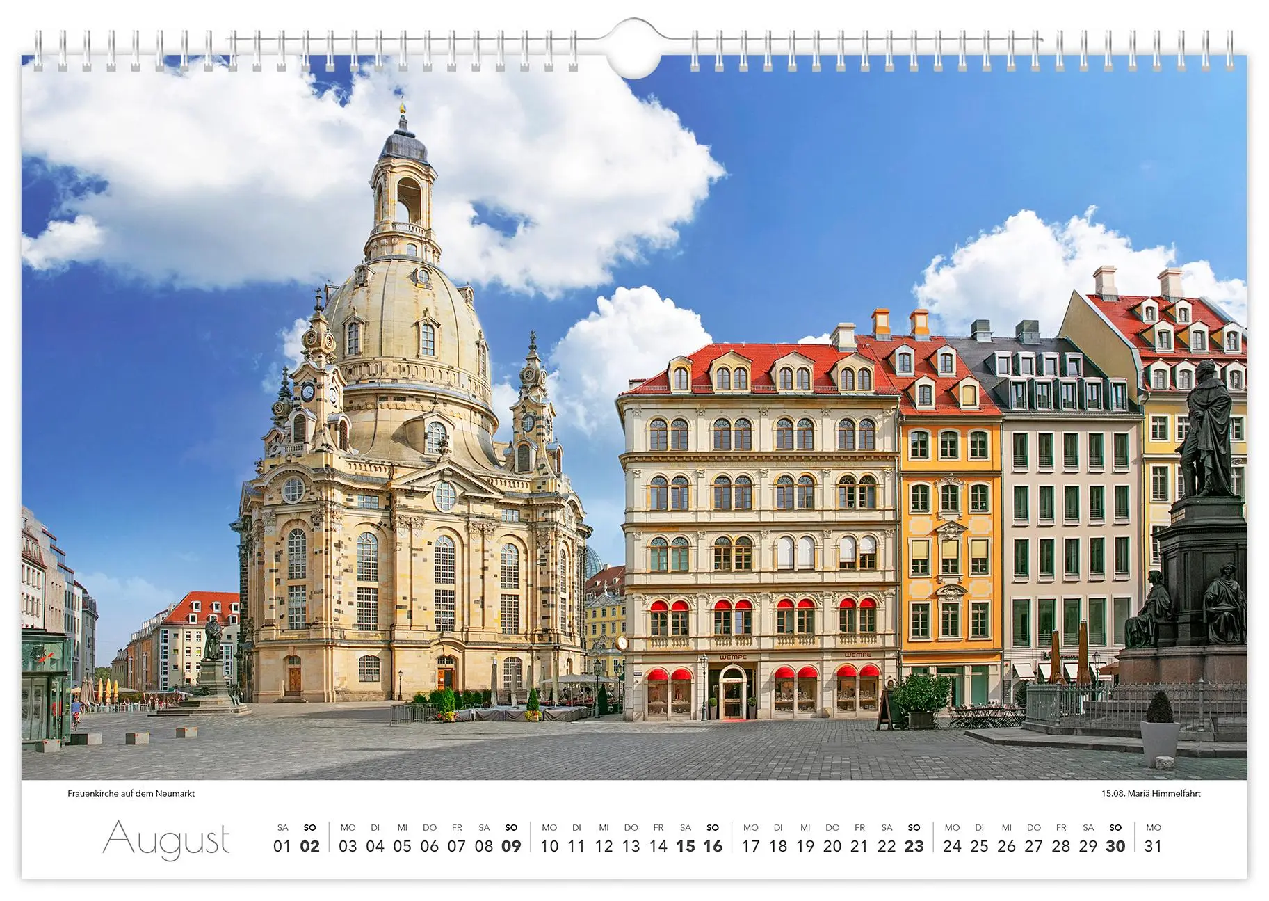 Bild: 9783910680425 | Kalender Dresden Elbflorenz 2026 | 45 x 30 cm weißes Kalendarium