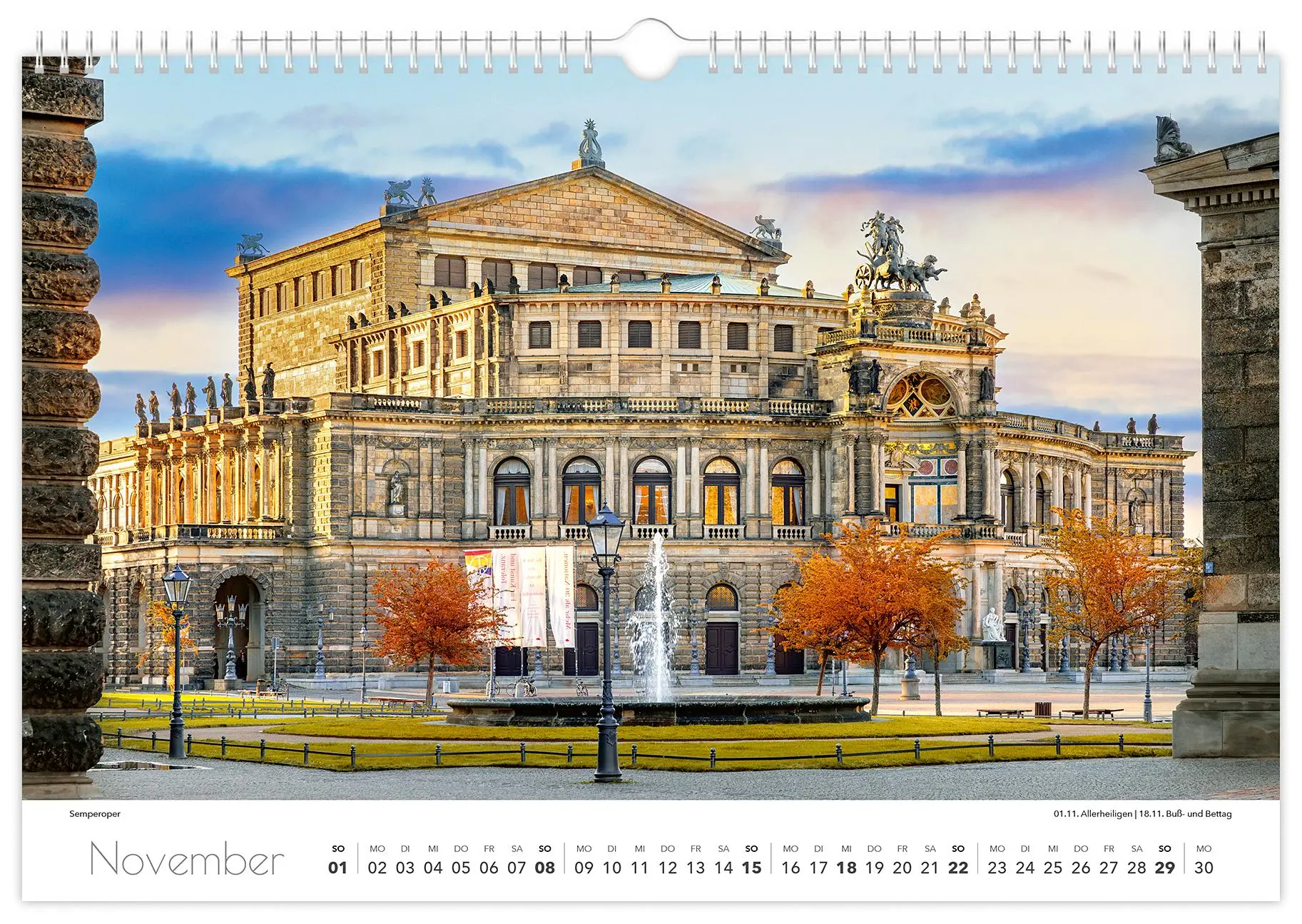 Bild: 9783910680425 | Kalender Dresden Elbflorenz 2026 | 45 x 30 cm weißes Kalendarium