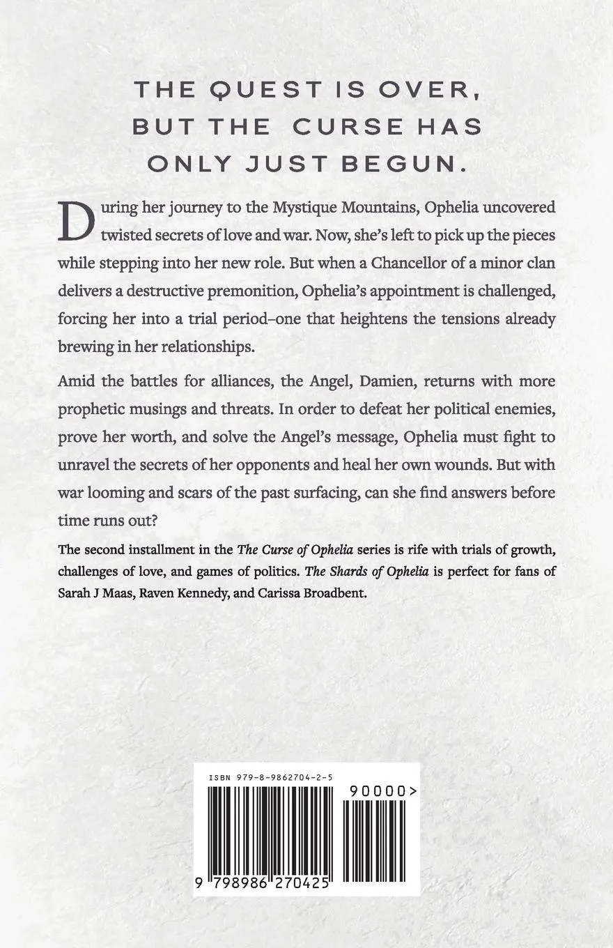 Rückseite: 9798986270425 | The Shards of Ophelia | Nicole Platania | Taschenbuch | Englisch