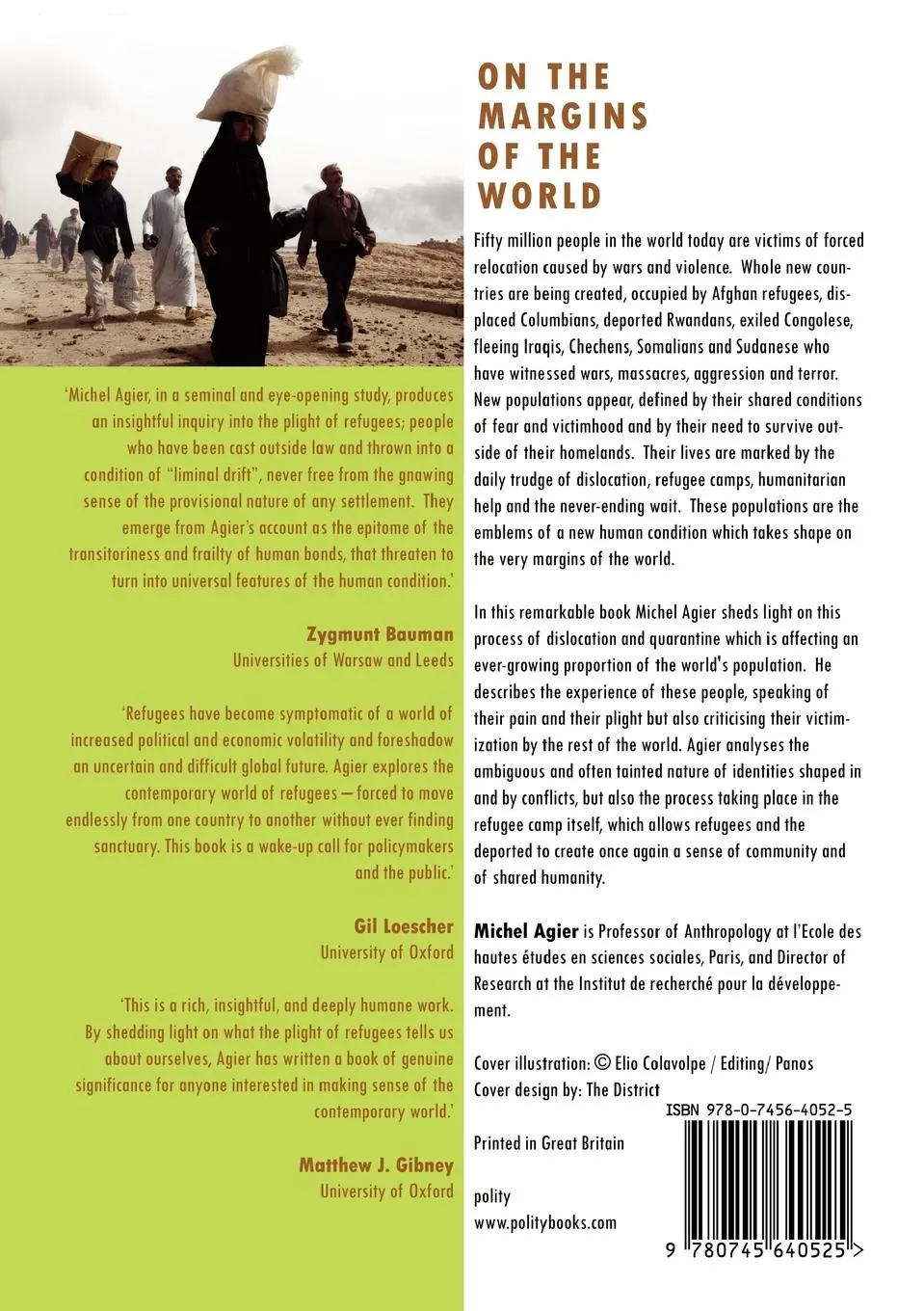 Rückseite: 9780745640525 | On the Margins of the World | The Refugee Experience Today | Agier