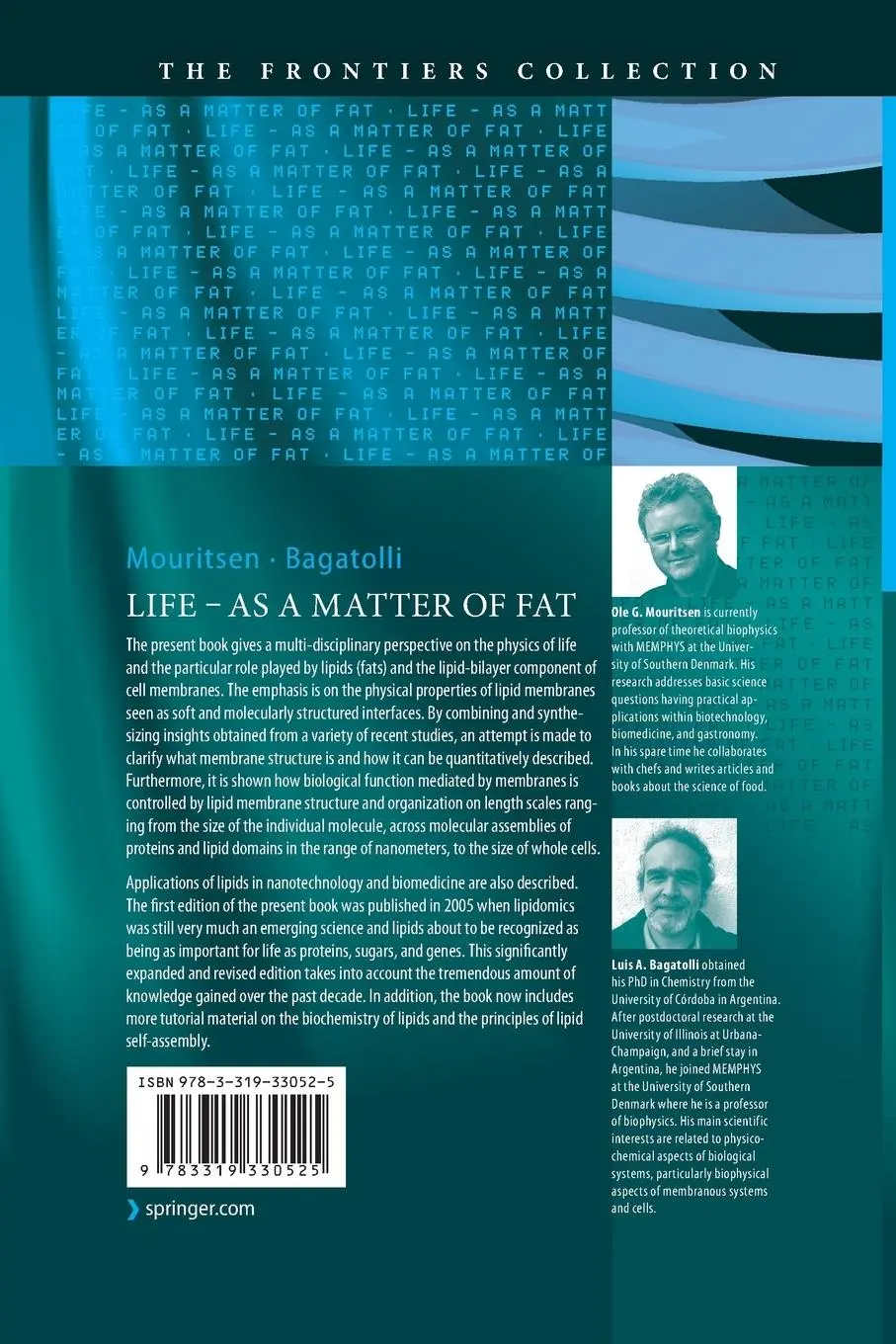 Rückseite: 9783319330525 | LIFE - AS A MATTER OF FAT | Luis A. Bagatolli (u. a.) | Taschenbuch Rückseite: 9783319330525 | LIFE - AS A MATTER OF FAT | Luis A. Bagatolli (u. a.) | Taschenbuch